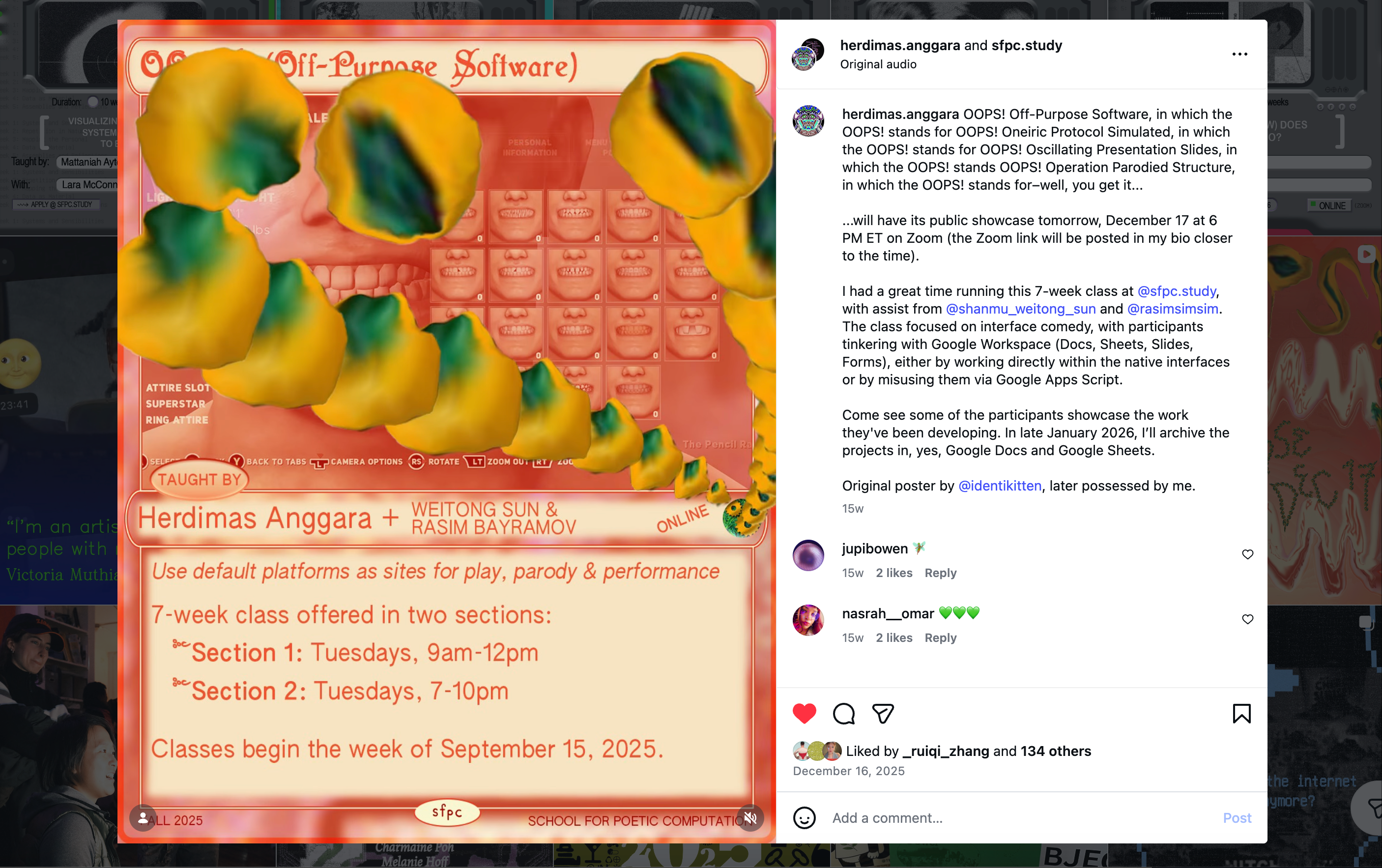 OOPS! end-of-session showcase