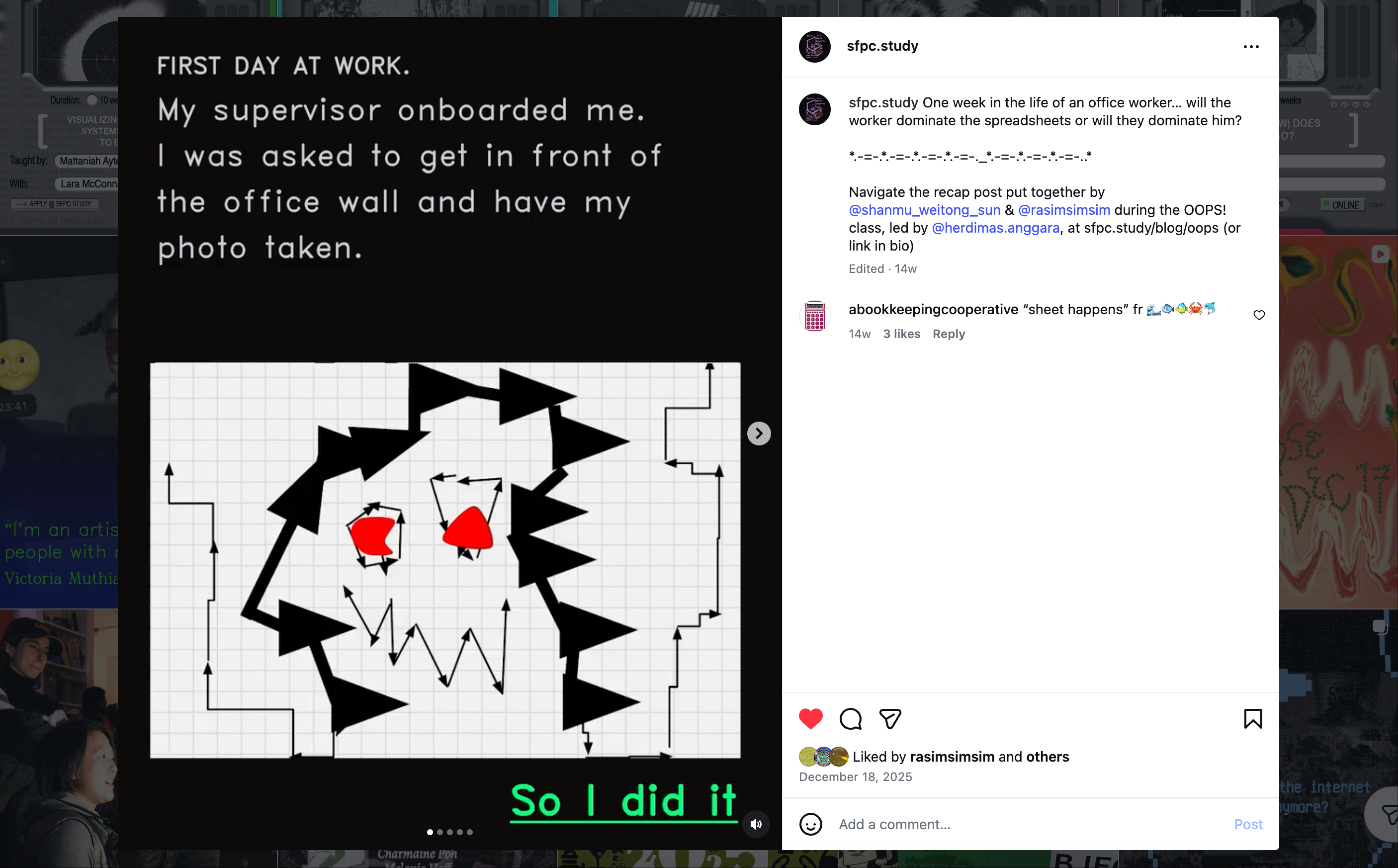 OOPS! student work — First Day at Work